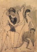 Marie Laurencin Deer,cat and three woman oil painting reproduction